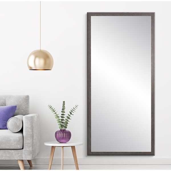 BrandtWorks Farmhouse Charcoal Gray Decorative Full Length Floor Mirror - 29.5" x 68.5"