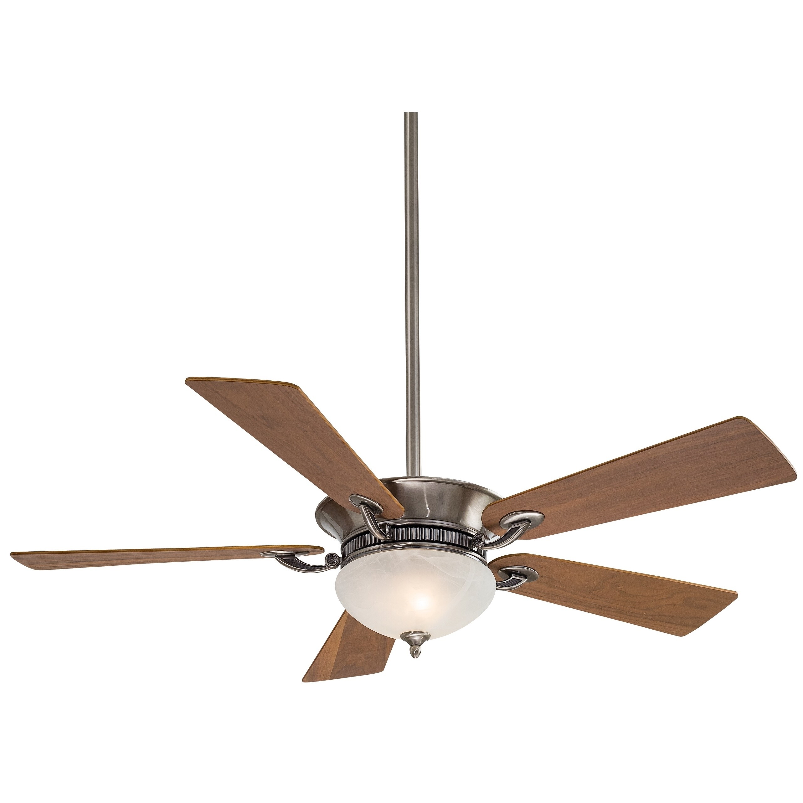 Delano 52 Ceiling Fan In Pewter Finish W Natural Walnut Delano 52 Ceiling Fan In Pewter