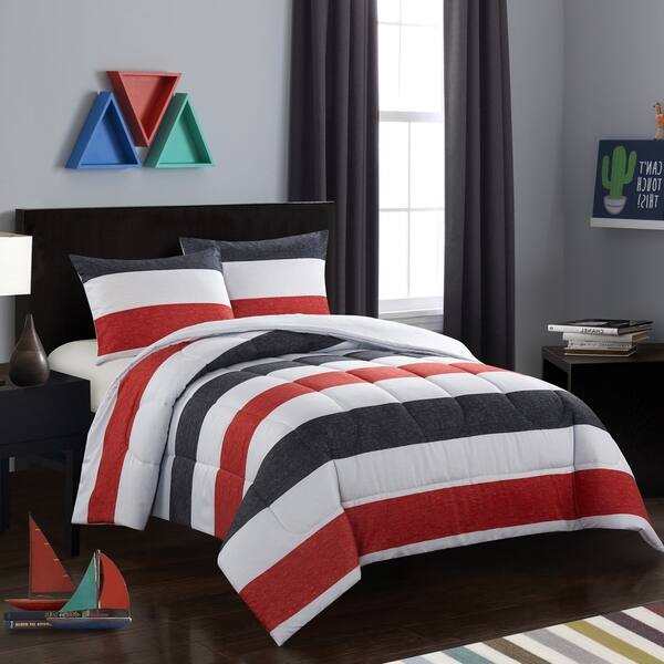 Shop Jayden Black And Red Comforter Set Free Shipping Today