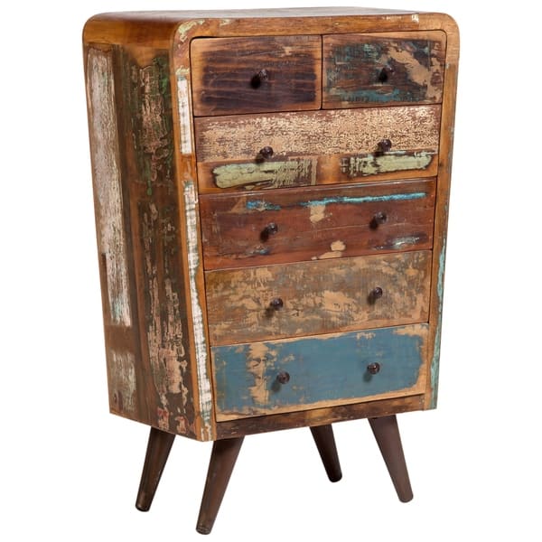 Shop Handmade Route 66 Wood Tall Chest Of Drawers 47 5 X 16 X