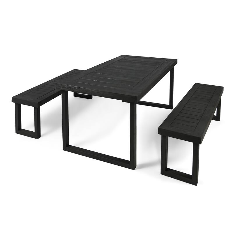 Nestor Outdoor Acacia Wood Picnic Set by Christopher Knight Home