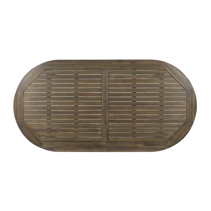 Stamford Outdoor 71" Acacia Wood Oval Dining Table by Christopher Knight Home - 71.00"L x 35.50"W x 30.00"H