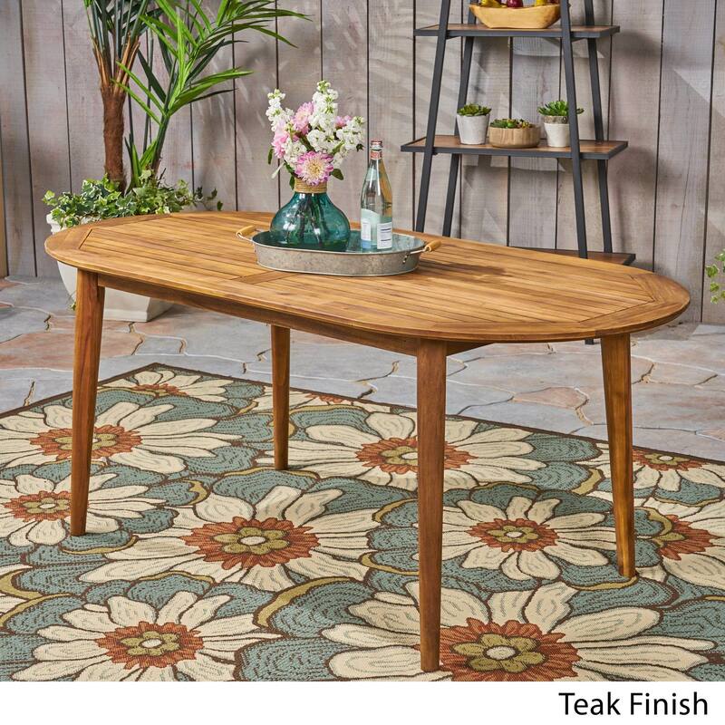Stamford Outdoor 71" Acacia Wood Oval Dining Table by Christopher Knight Home - 71.00"L x 35.50"W x 30.00"H