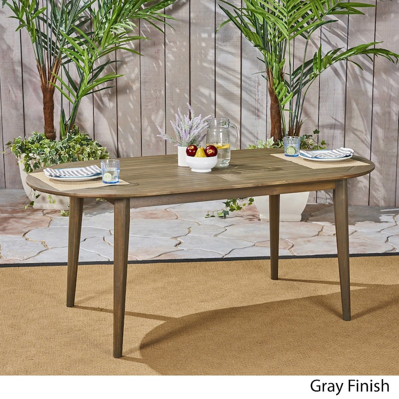 Stamford Outdoor 71" Acacia Wood Oval Dining Table by Christopher Knight Home - 71.00"L x 35.50"W x 30.00"H