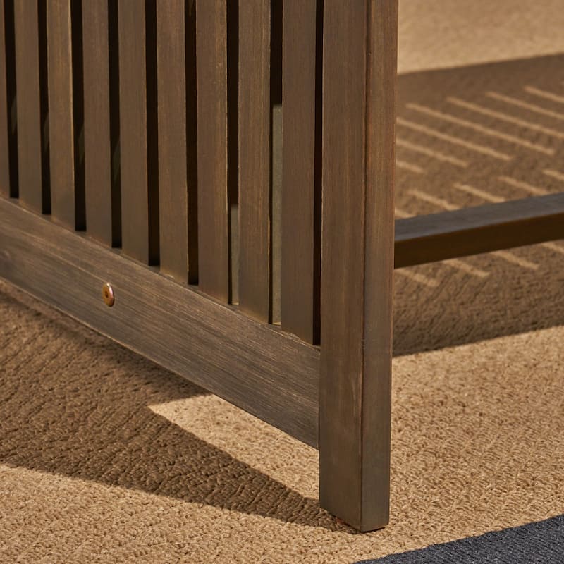 Carolina Outdoor Acacia Wood Loveseat and Coffee Table by Christopher Knight Home