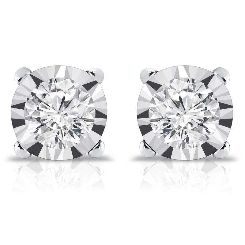 Auriya 14k Gold 5/8ctw Round Diamond Stud Earrings (G-H, SI1-SI2)