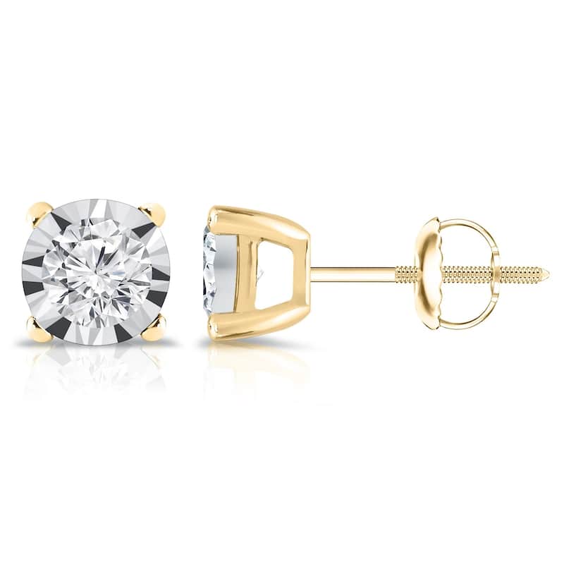 Auriya 5/8ctw Round-cut Diamond Stud Earrings 14k Gold (G-H, VS1-VS2)