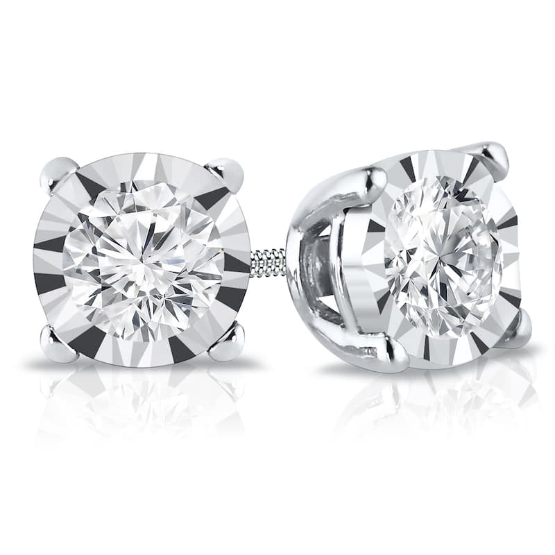 Auriya 5/8ctw Round-cut Diamond Stud Earrings 14k Gold (G-H, VS1-VS2)