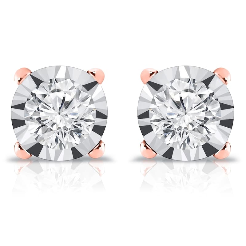 Auriya 5/8ctw Round-cut Diamond Stud Earrings 14k Gold (G-H, VS1-VS2)