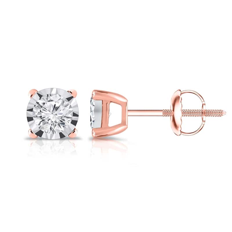 Auriya 1/5ctw Round-cut Diamond Stud Earrings 14k Gold (G-H, I1-I2)
