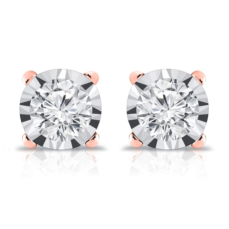 Auriya 1/5ctw Round-cut Diamond Stud Earrings 14k Gold (G-H, I1-I2)