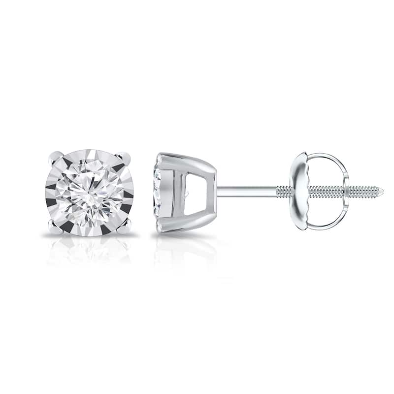 Auriya 1/5ctw Round-cut Diamond Stud Earrings 14k Gold (G-H, I1-I2)
