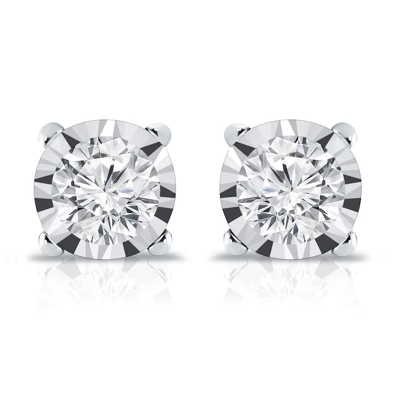Auriya 1/5ctw Round-cut Diamond Stud Earrings 14k Gold (G-H, I1-I2)