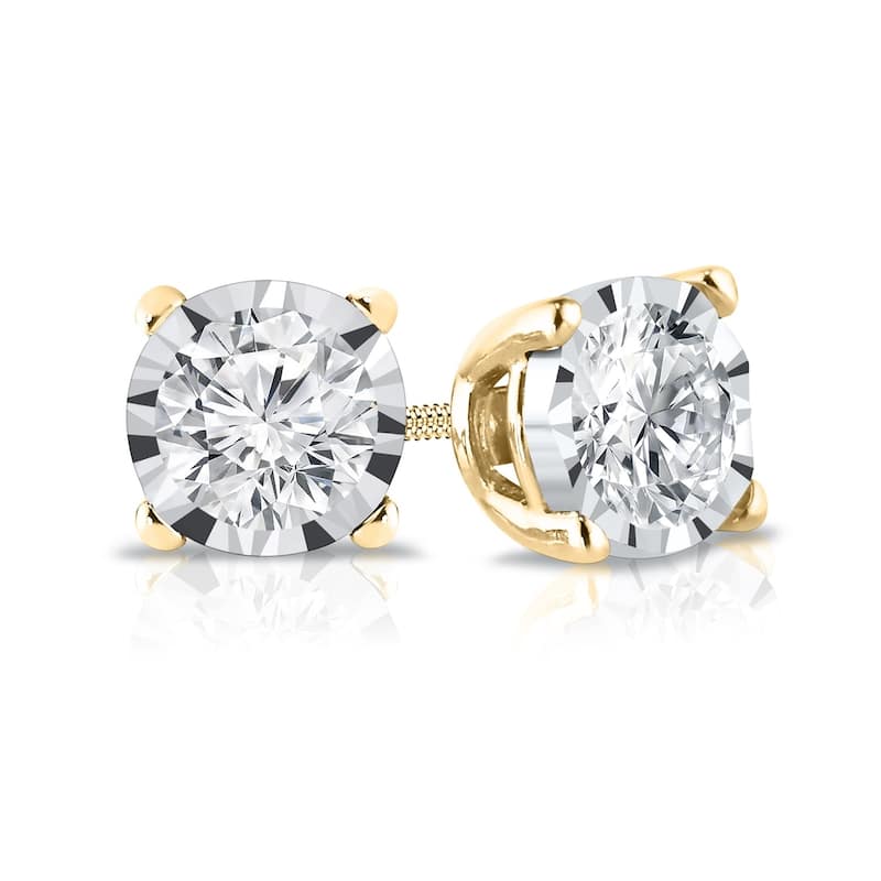 Auriya 1/5ctw Round-cut Diamond Stud Earrings 14k Gold (G-H, I1-I2)