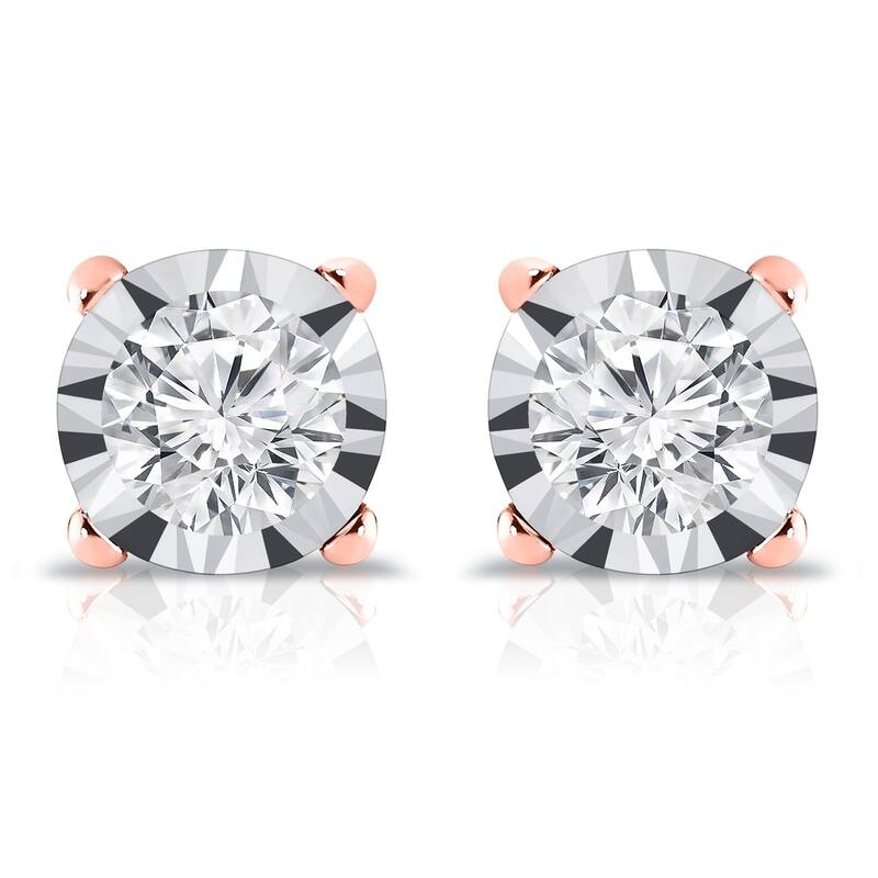 Auriya 14k Gold 3/8ctw Round Diamond Stud Earrings (G-H,SI1-SI2)