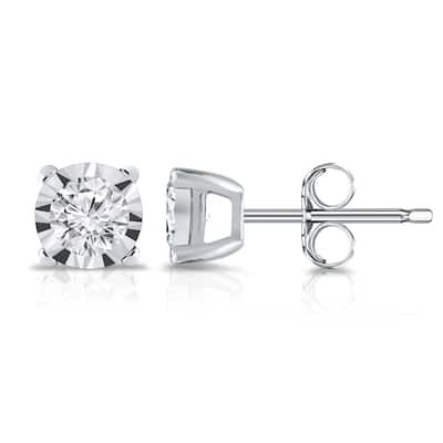 Auriya 14k Gold 3/8ctw Round Diamond Stud Earrings (G-H,SI1-SI2)
