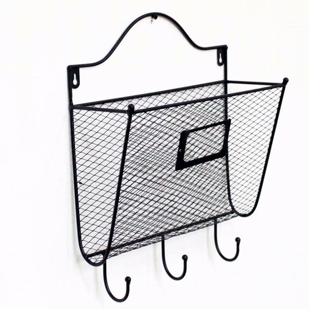 Envelope Style Key Letter Holder Wall Hanger Organizer Storage Black