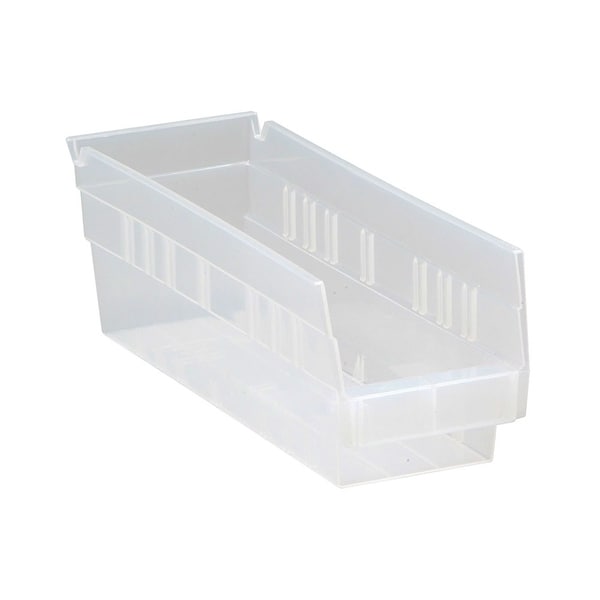 clear shelf bins