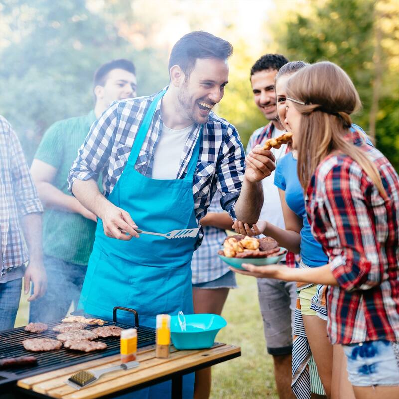 7-Piece BBQ Grill Tool Kit - Stainless Steel BBQ Accessories Kitchen Set by Home-Complete