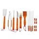 preview thumbnail 2 of 5, Wood BBQ Grill Tool Set- 18 Pc Stainless Steel Barbecue Accessories by Home-Complete