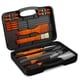 preview thumbnail 1 of 5, Wood BBQ Grill Tool Set- 18 Pc Stainless Steel Barbecue Accessories by Home-Complete