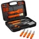 preview thumbnail 1 of 6, Wood BBQ Grill Tool Set- 22 Pc Stainless Steel Barbecue Accessories Home-Complete