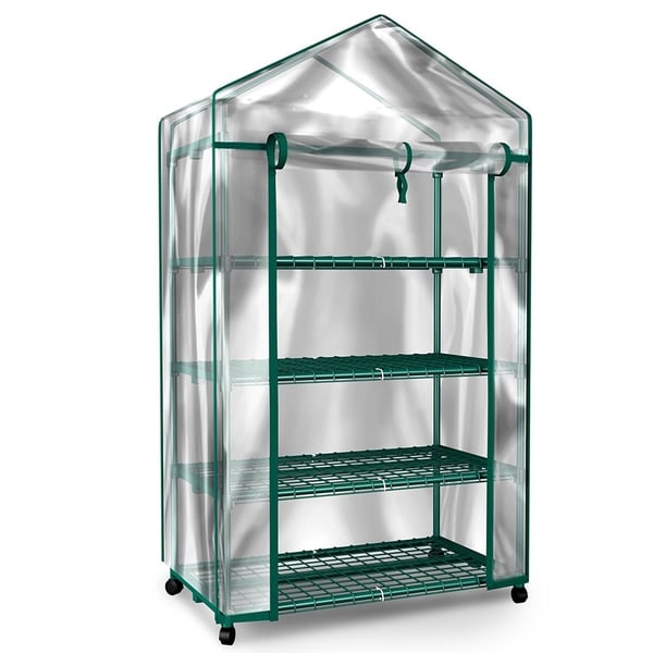 Shop Mini Greenhouse-4-Tier Indoor Outdoor Sturdy Portable Shelves by