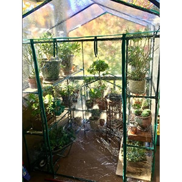SONGMICS Garden Greenhouse Backyard 143 x 215 x 195 cm Grow House for Outdoors Roll-up Door Walk-in Plant Shed with 14 Shelves Patio Green GWP13GN Terrace SONGMICS Garden Greenhouse Backyard 143 x 215 x 195 cm Grow House for Outdoors Roll-up Door Walk-in Plant Shed with 14 Shelves Patio Green GWP13GN Terrace