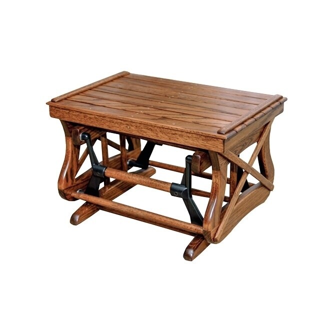 oak glider ottoman only