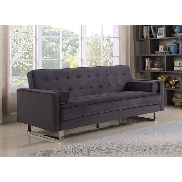 Shop Best Quality Furniture Velvet Tufted Click Clack Sofa Bed