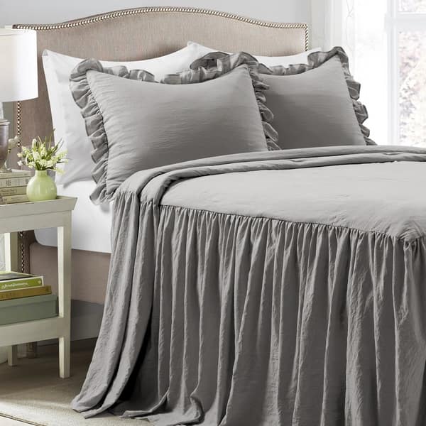 Shop Lush Decor Ruffle Skirt Bedspread Set On Sale Overstock