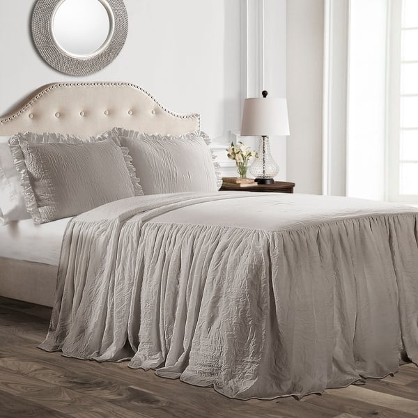 Lush Decor Ruffle Skirt Bedspread Set On Sale Overstock 22543761