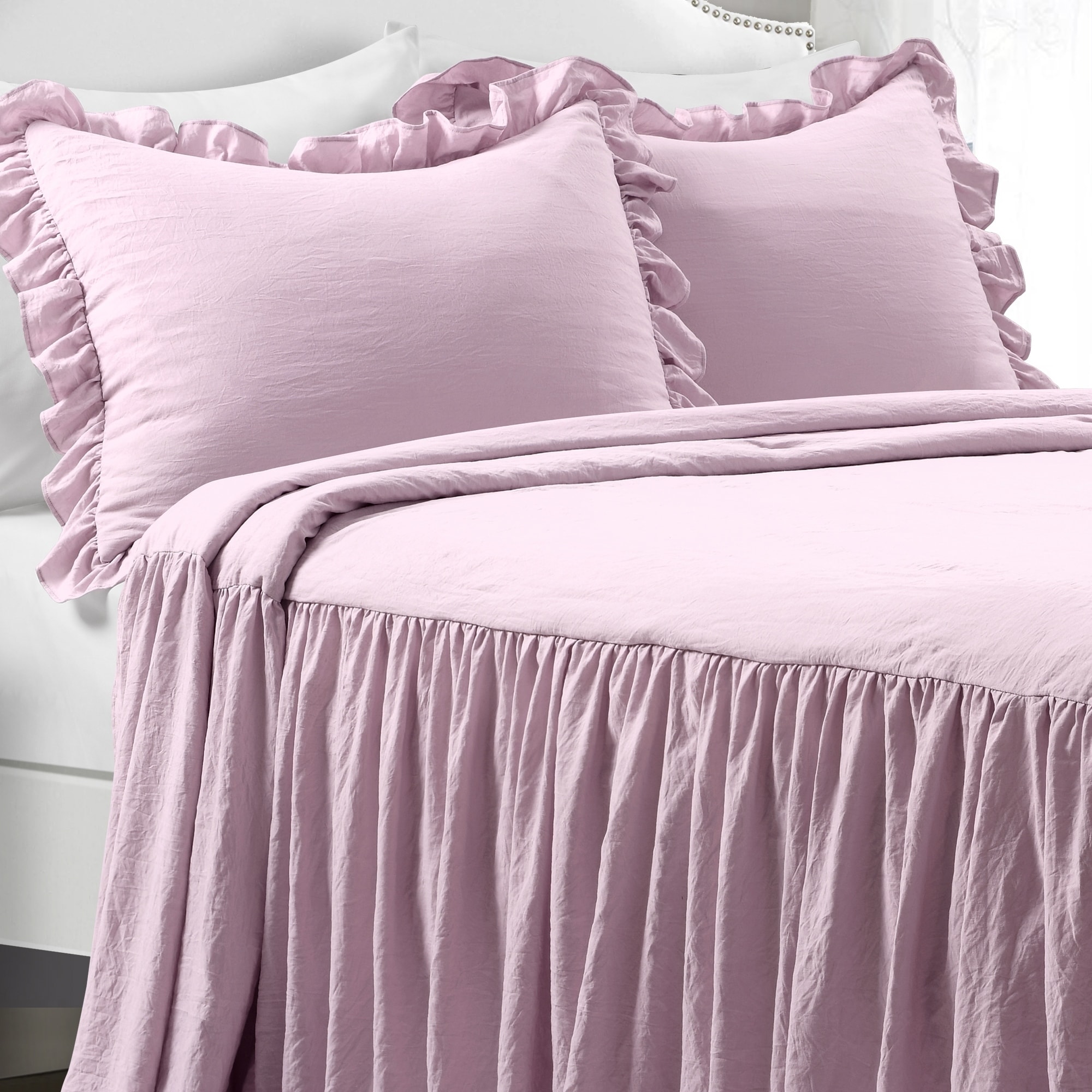 Shop Lush Decor Ruffle Skirt Bedspread Set On Sale Overstock