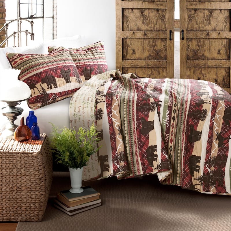 Lush Decor Holiday Lodge 3 Piece Quilt Set