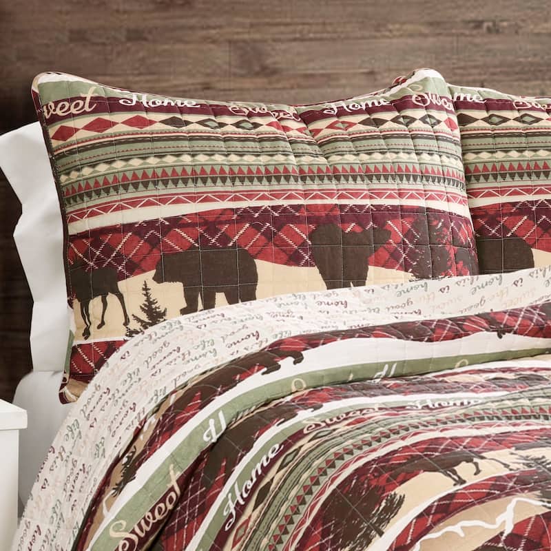 Lush Decor Holiday Lodge 3 Piece Quilt Set