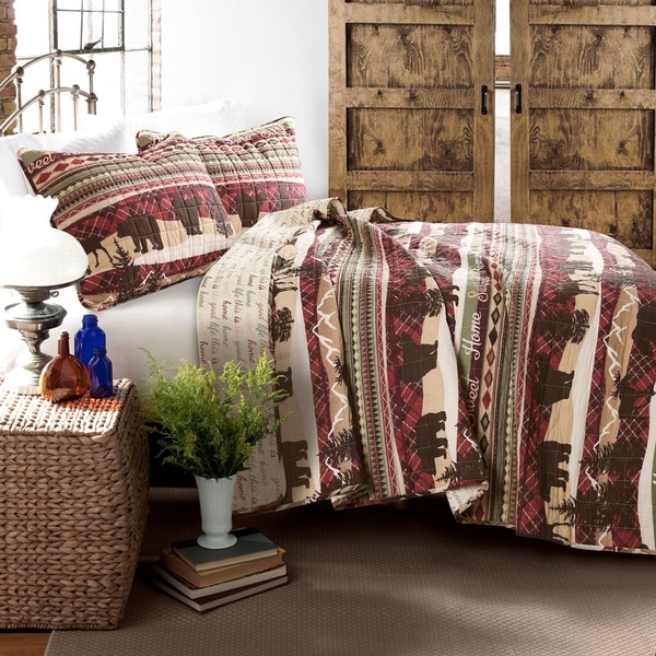 Shop Lush Decor Holiday Lodge 3 Piece Quilt Set On Sale Free