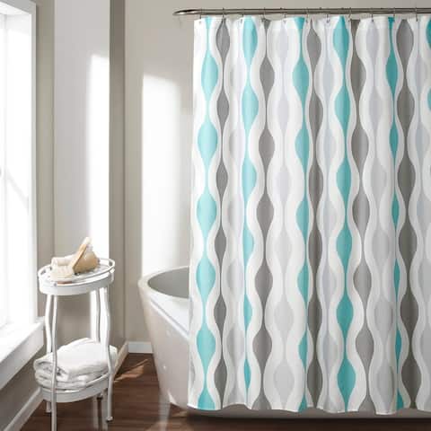 Blue, Mid-Century Modern Shower Curtains | Find Great ...