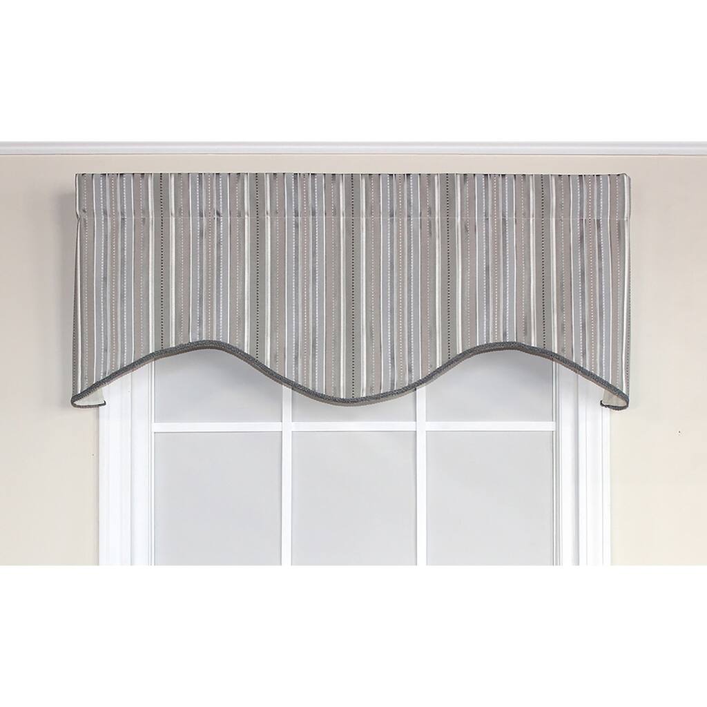 RLF Home Treble Cornice 50" Window Valance - Vapor
