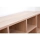 preview thumbnail 5 of 3, Natural Wooden Shoe Cubicle Storage Entryway Bench with Soft Cushion for Seating