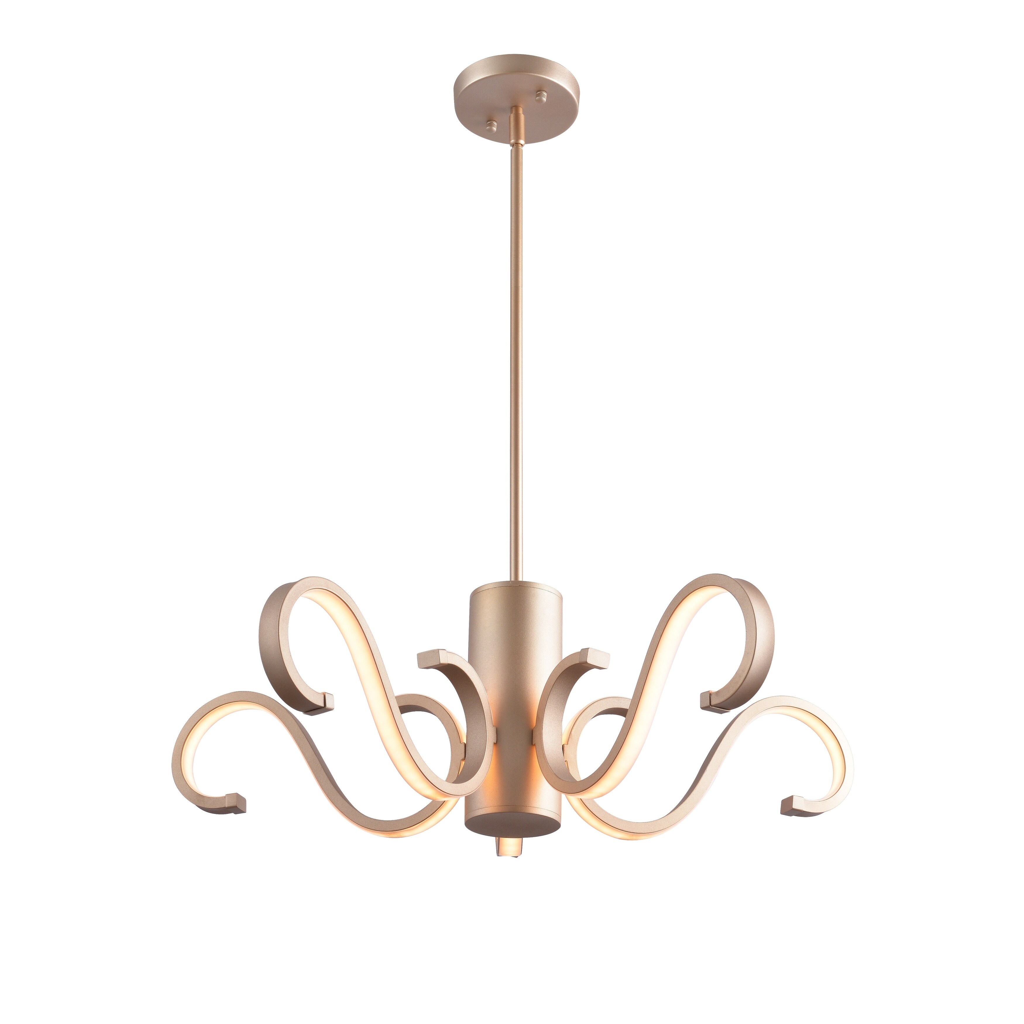 Aura 7-inch Gold LED Chandelier - Chandeliers For Bedrooms by Overstock.com
