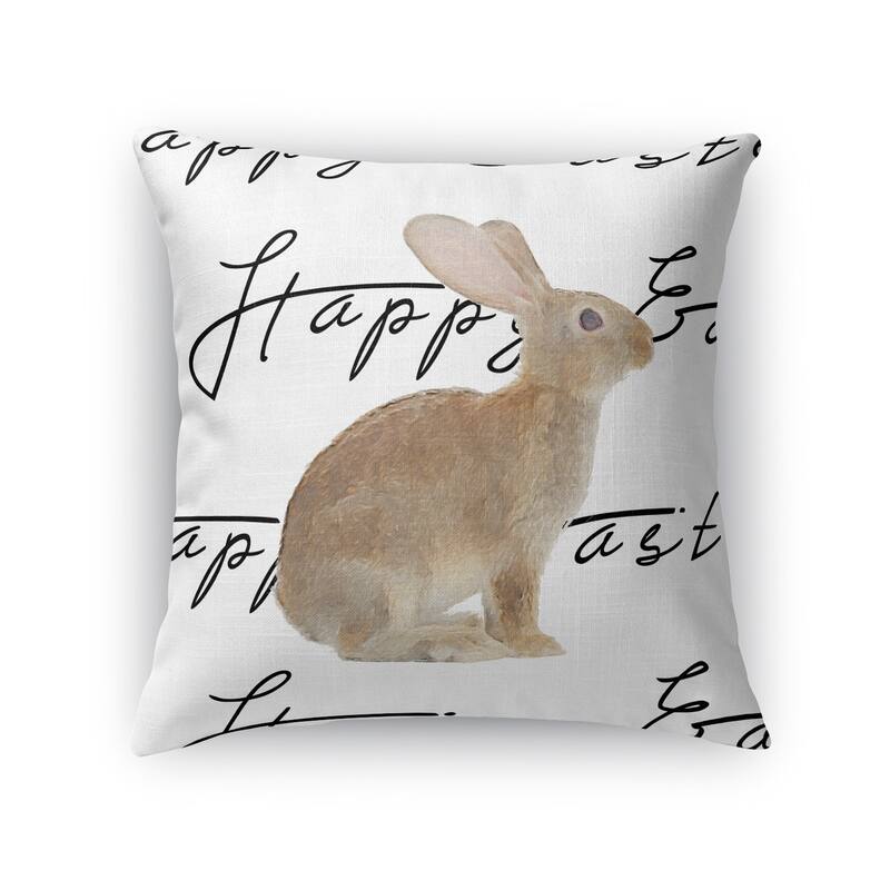 THE BROWN EASTER BUNNY Throw Pillow By Kavka Designs - Bed Bath ...