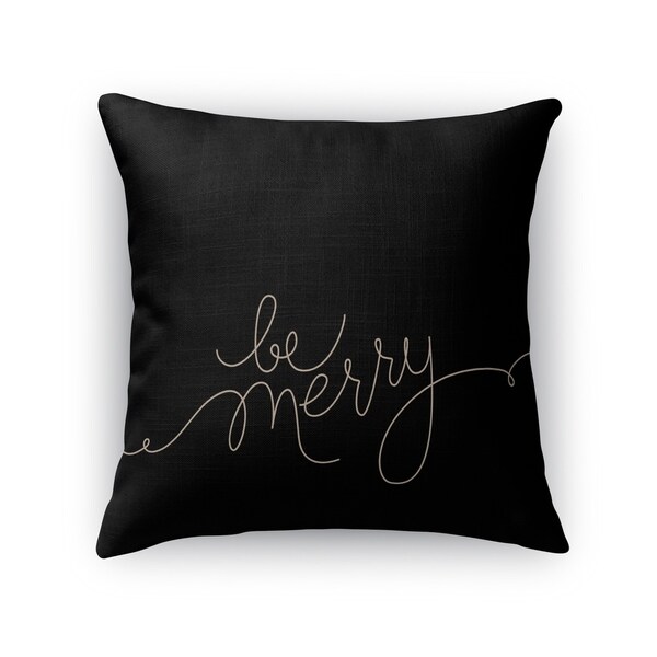 BE MERRY Throw Pillow By Kavka Designs
