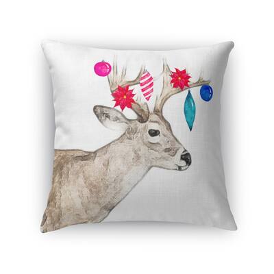 JINGLE DEER Throw Pillow By Kavka Designs