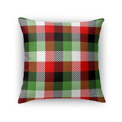 CHRISTMAS PLAID Throw Pillow By Kavka Designs