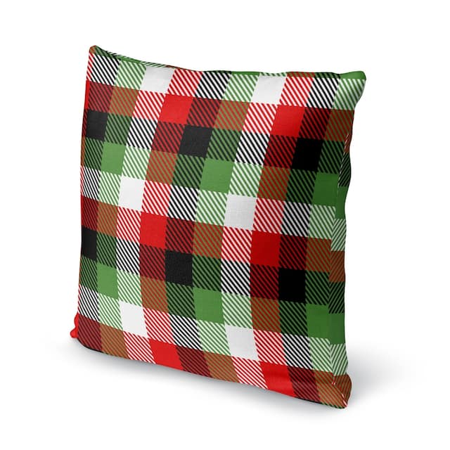 CHRISTMAS PLAID Throw Pillow by Kavka Designs