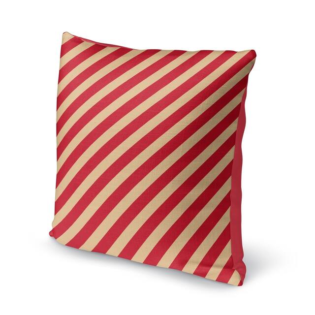 RED STRIPES Throw Pillow by Kavka Designs