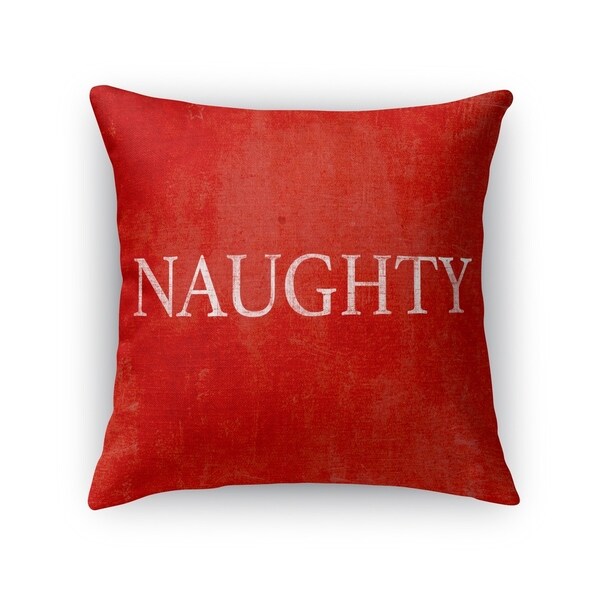 NAUGHTY Throw Pillow By Kavka Designs