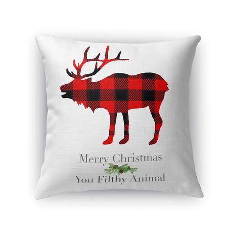FILTHY ANIMAL Throw Pillow by Kavka Designs