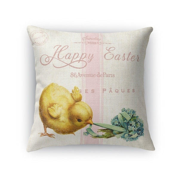 HAPPY EASTER WITH LITTLE CHIC Throw Pillow By Kavka Designs