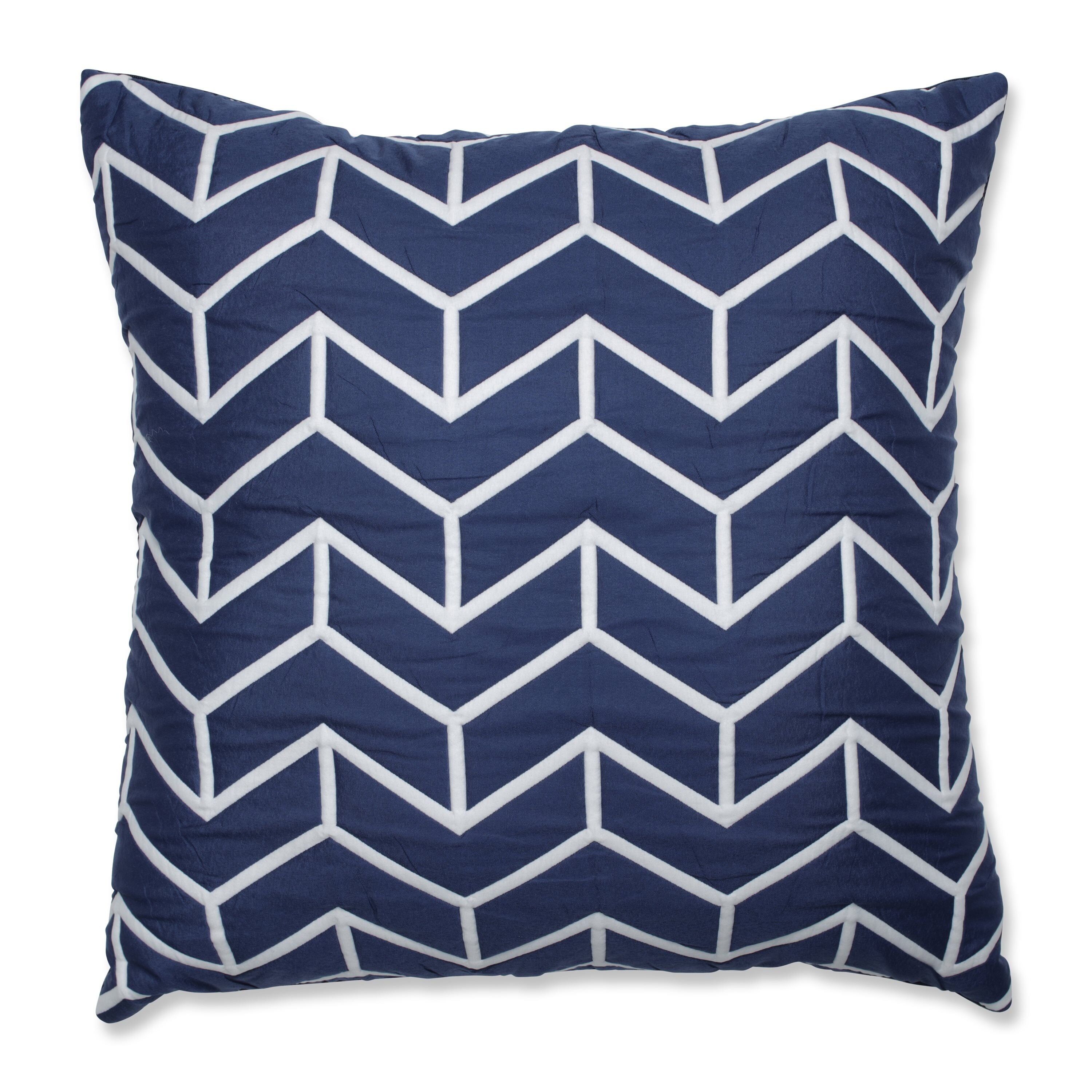Pillow Perfect Indoor Wingtip Navy 18-inch Throw Pillow Blue 